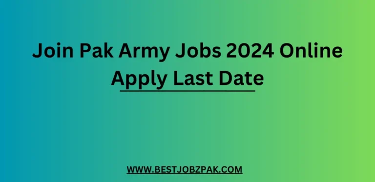 Join Pak Army Jobs 2024 Online Apply Last Date