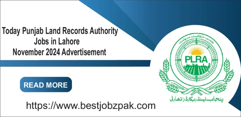 Today Punjab Land Records Authority Jobs in Lahore November 2024 Advertisement