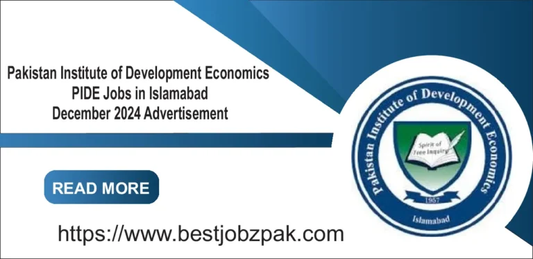 Pakistan Institute of Development Economics PIDE Jobs in Islamabad December 2024 Advertisement