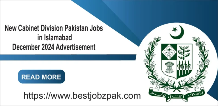 New Cabinet Division Pakistan Jobs in Islamabad December 2024 Advertisement